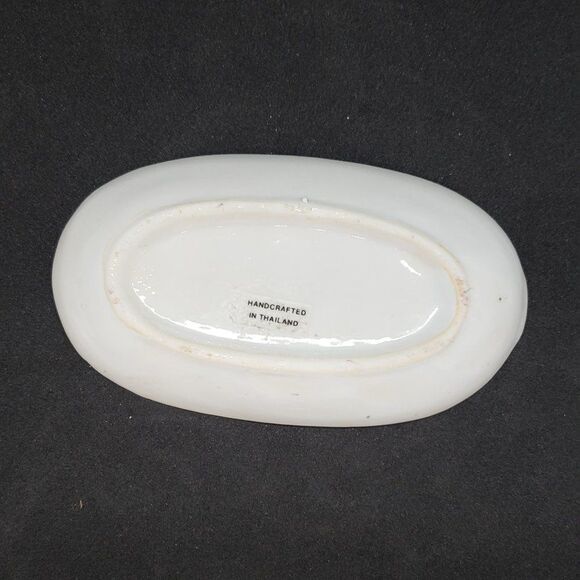 Porcelain Vintage Blue White Owl Salt and Pepper Shaker Set with Tray - Picture 4 of 11